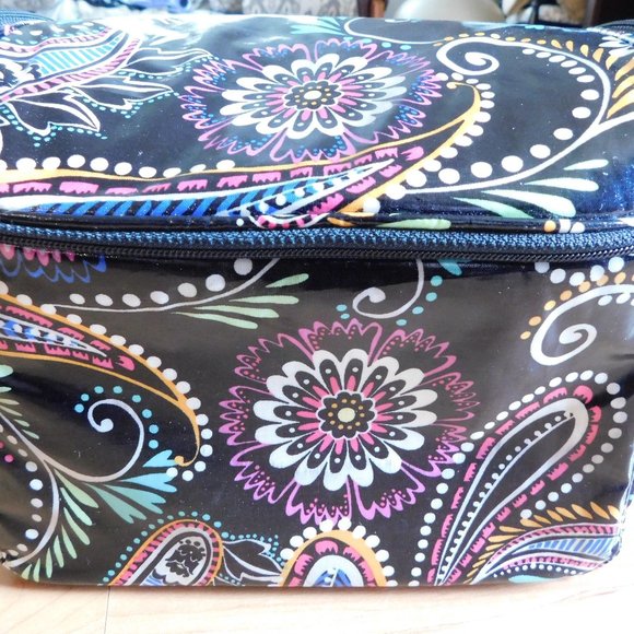 Vera Bradley Other - flawed vera bradley lunch box bag black neon paisley print